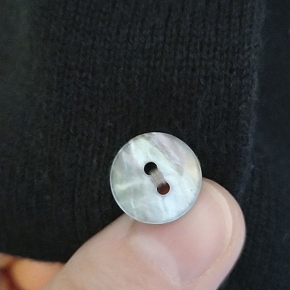 3/$30💜 GUC Vintage Classic Collections Size M Black 3/4 Length Sleeve Cardigan - Picture 4 of 6